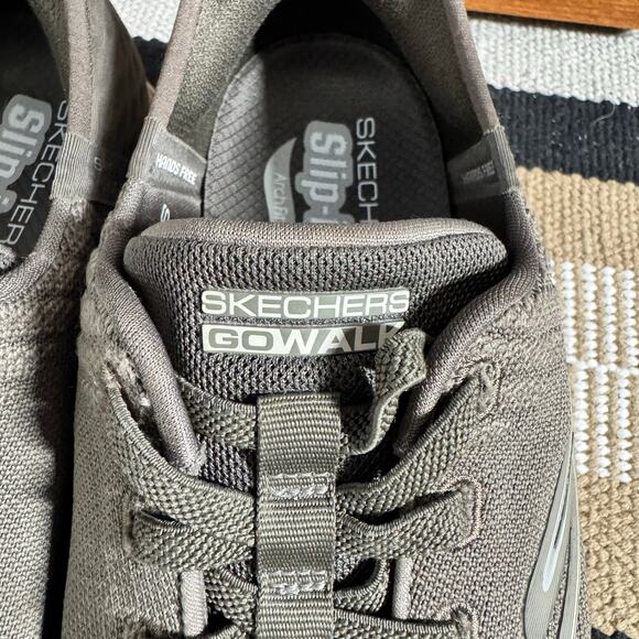 Skechers Men's 9.5 Slip-Ins Arch Fit 2.0 Grand Select Shoes Taupe Go Walk 216601 - Picture 6 of 11